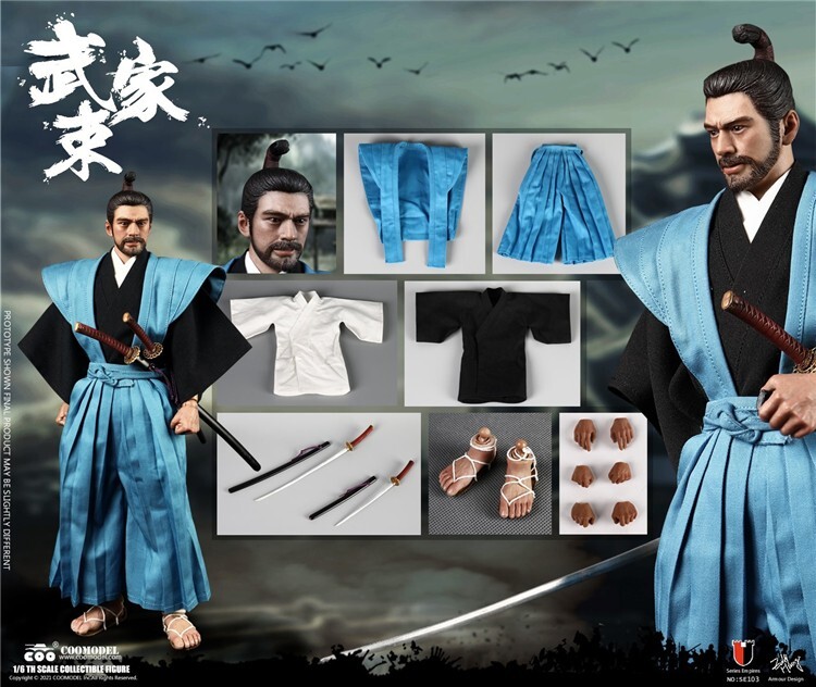 Versión informal samurai japonés anime SE103 Figura de acción coleccionable escala 1/6 juguete