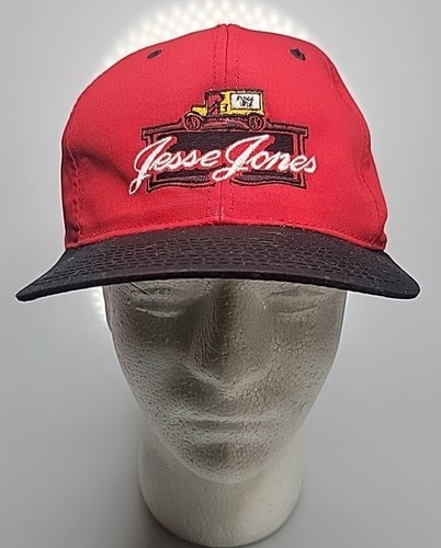 Vtg Jesse Jones Red Snapback Yupoong Hat DR - Picture 2 of 8