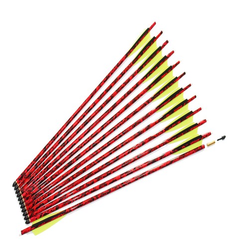 12Pcs Carbon Arrows Crossbow Bolt ID7.6mm 4" vane Halfmoon Arrow Nock Hunting - Picture 5 of 9