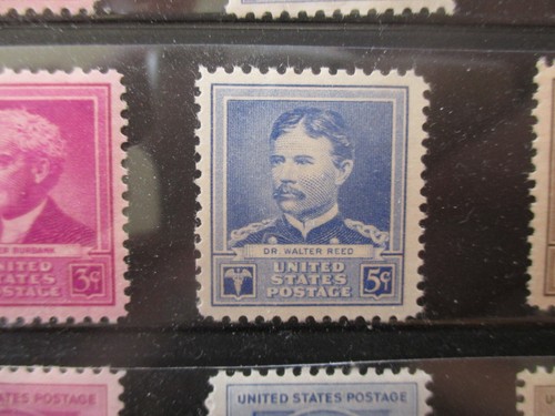 US Scott 859-893 old 1c-10c Famous Americans complete set M/H/OG/VF - Picture 3 of 5