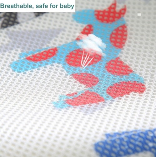 4x/set Baby Breathable Air Mesh Crib Liner Wrap Nursery Cot Bed Bumper Crib Rail - Picture 3 of 6