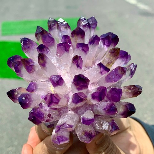 355G New Find purple PhantomQuartz Crystal Cluster MineralSpecimen - 第 7/24 張圖片