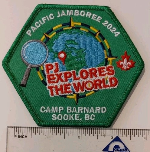 Pacific Jamboree 2024 PJ Explores The World Camp Barnard Embroidered Patch