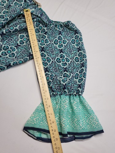 Penelope Project Womens Sheer Top Medium Boho Peasant Festival Tassel Front - Picture 14 of 15