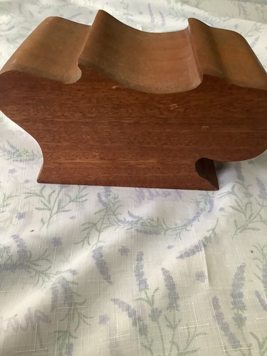 Vintage Solid Wood Hand Crafted Band Saw Jewelry Trinket Storage Box 3 Drawer - Picture 2 of 13