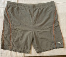 Tommy Bahama Swim Shorts Mens Large Gray Orange Relax Mesh Lined Swim Trunks