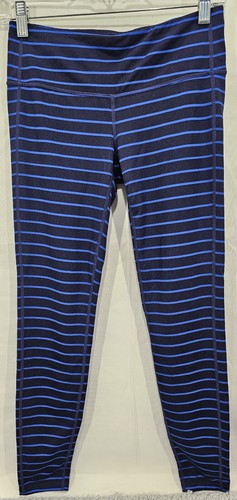 Athleta Damen 7/8 enge Leggings gestreift Chaturanga dunkelblau Yoga Gym Größe S - Bild 4 von 16