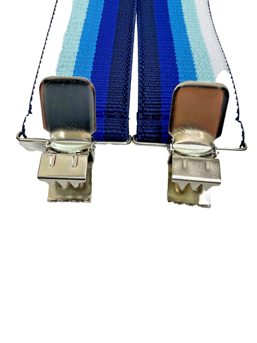 Men's, Blue Stripe, XL, 2", Adj. Suspenders / Braces, Made in the USA - Picture 4 of 4