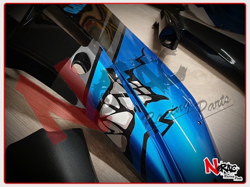 Kit Carena Completa ABS Verniciata Yamaha YZF R6 2006/07 Replica Shark Blu/Rossa - Picture 9 of 9