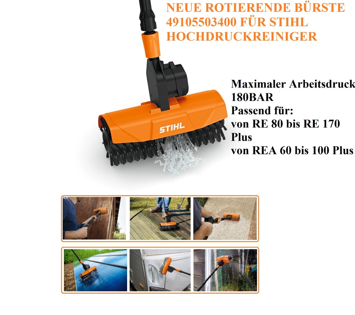 STIHL Bürstenwalze ROTIERENDE für:RE80 bis RE170Plus REA60 bis  