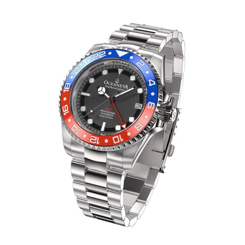 Oceaneva Deep Marine Explorer GMT Automatic Black Blue - Picture 8 of 20