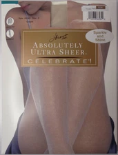 Absolutely Ultra Sheer GLISTEN Hanes Control Top Panty Hose 00Q49