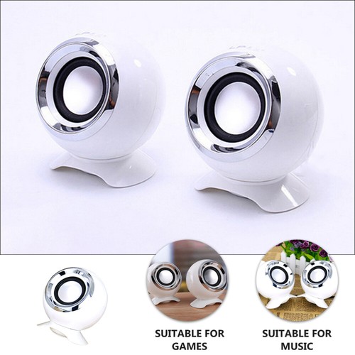 2 Pcs Mini -Sprecher Büro Heimlautsprecher USB-Computerlautsprecher - Bild 4 von 12