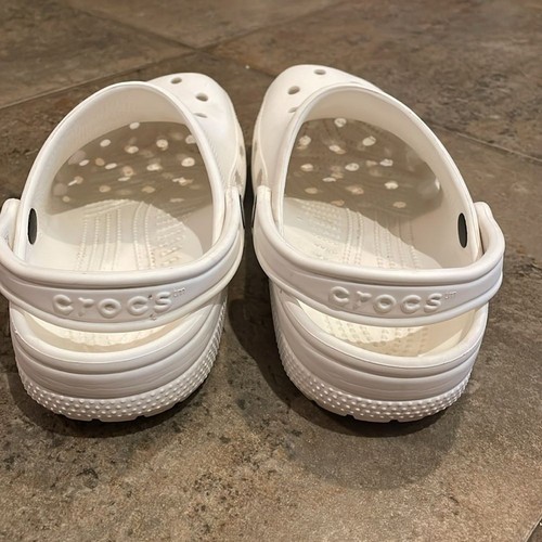 Crocs weiße wasserdichte Clog Sandalen Schuhe Unisex Größe M7 W9 Komfort Urlaub - Bild 4 von 12