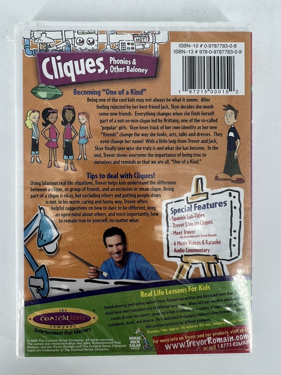Cliques, Phonies & Other Baloney Trevor Romain DVD NEW 2006