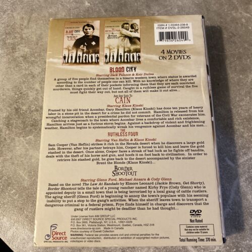Wild West Shootout 4 DVD Set Blood City And God Said to Cain The Ruthless Four - Picture 2 of 2