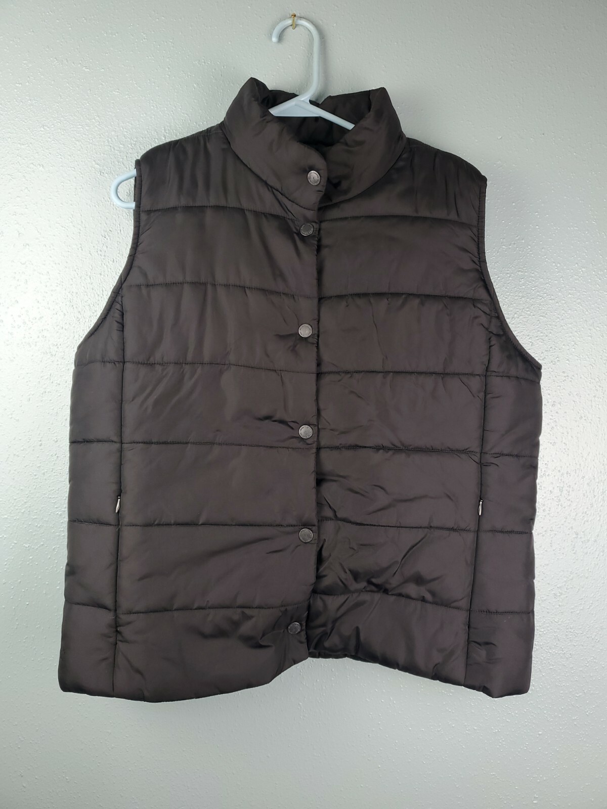 Daisy Fuentes  Puffer Quilted Vest Black Winter S… - image 1