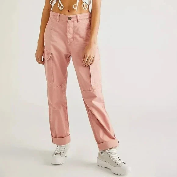 Peach cargo pants sale