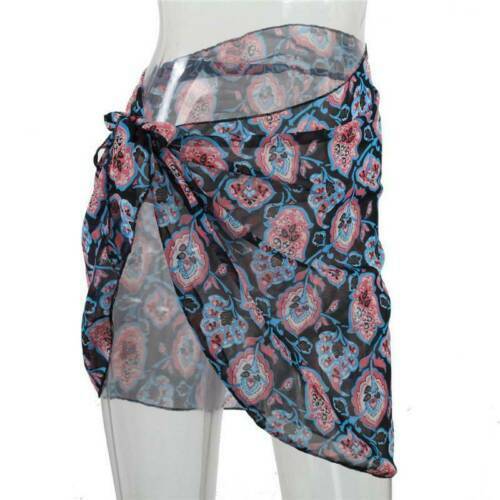 Mini Up Cover Beach Wrap Scarf Swimwear 140*50cm Sheer Fine Chiffon Sarongs New - Picture 7 of 23