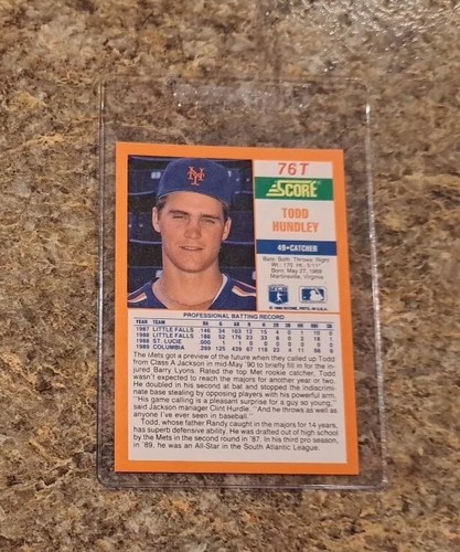 (5) Todd Hundley 1990 Upper Deck Rookie card RC Score 1991 1992 Fleer Topps Mets - Picture 5 of 11