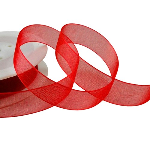 50m / 25m Roll ORGANZA Woven Edge Ribbon Reel Rolls 3mm, 9mm, 15mm, 25mm, 40mm - Picture 11 of 37