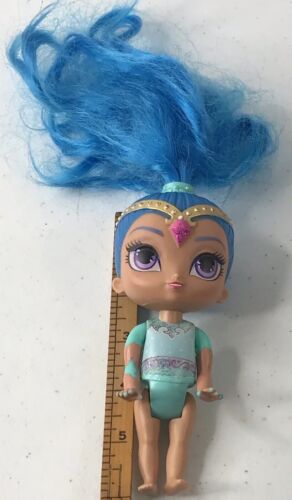 Nickelodeon Shimmer and Shine Genie Puppe Mattel 2015 6"" blaues Haar Outfit - Bild 12 von 13