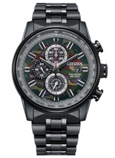 Citizen Nighthawk Green CA0805-53X Camo Dial Stainless Steel Bracelet Watch