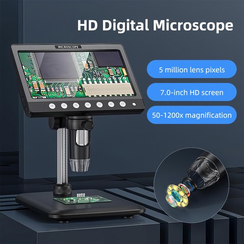 1200x Microscope Magnifier Upright 7" LCD Digital Display For Coin Slides USB - Picture 3 of 16