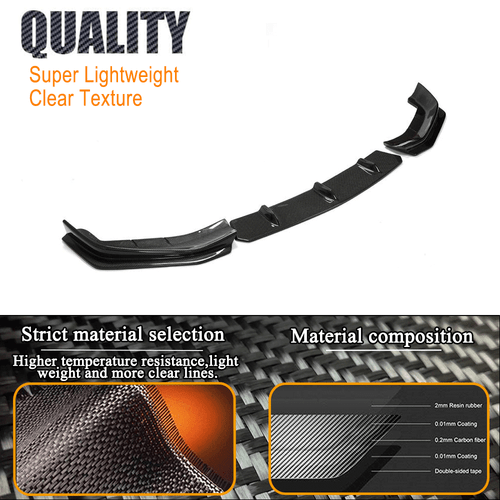 Alerón divisor delantero labio delantero de carbono se adapta al paquete BMW G30 G38 M 2017-2020 - Imagen 7 de 11