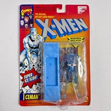 90s Marvels X-Men Iceman Action Figure w/Ice Slide w/Lady Deathrstrike vs Wolver