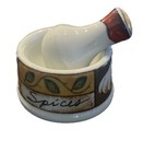 Joie MSC International Small Mortar & Pestle Garlic Spice Ceramic Grinder
