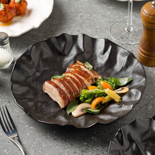 Ceramic Steak Plate Reusable Dessert Tray Tableware Storage Dish Bread - Picture 7 of 14