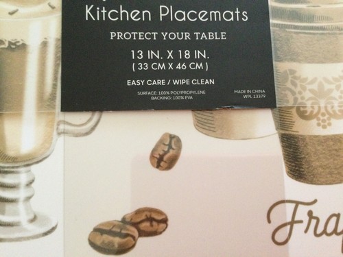 PLACEMATS KITCHEN TABLE SET OF 4 THICK EASY TO CLEAN RESISTANT LONG LIFE - Picture 4 of 7