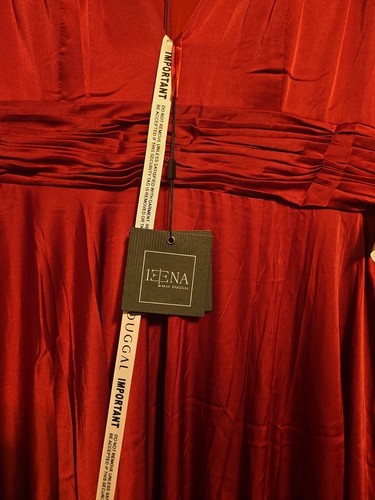 Mac Duggal LONG SLEEVE RUCHED WAIST A-LINE GOWN, Sz 16 New With Tags - Picture 4 of 6