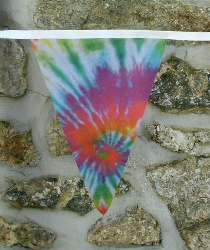 Tie-Dye Pattern Flag Polyester Bunting - Premium Quality - Picture 2 of 4