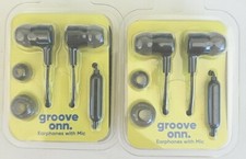 Groove onn Earphones with Mic Black Lot of 2 New
