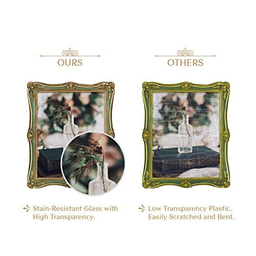 AELS 8x10 Inch Vintage Picture Frame, Elegant Antique Assorted Colors , Sizes - Picture 3 of 28