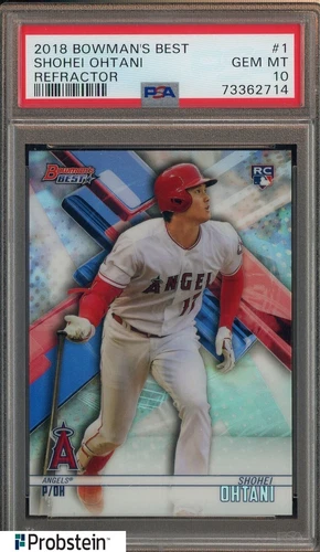2018 Bowman's Best Refractor #1 Shohei Ohtani Angels RC Rookie PSA 10 GEM MINT