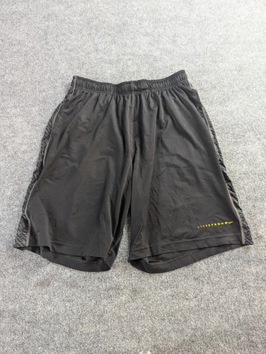 Nike Dri Fit Shorts Mens L Black Livestrong Bike  Athletic Gym Training Workout  - Picture 1 of 10