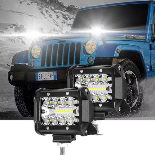 2X 4"INCH 200W LED Light Bar Spot Flood Beam Off-Road Driving Fog Lamp 12V - Picture 12 of 15