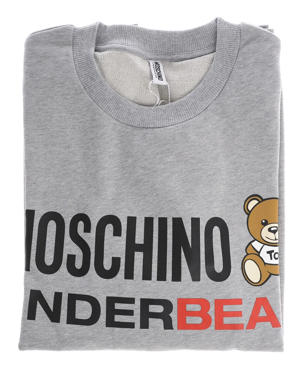 Felpa Moschino Underwear Sweatshirt Hoodie Cotone Uomo Grigio A1713 8129 489