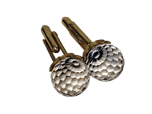 Vintage Genuine Austrian Crystal DANTE CuffLinks WOW - Picture 1 of 9