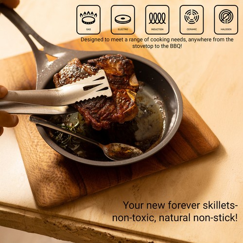 Solidteknics Lightning Long Handle Skillet - 8 Inch - Bild 3 von 8