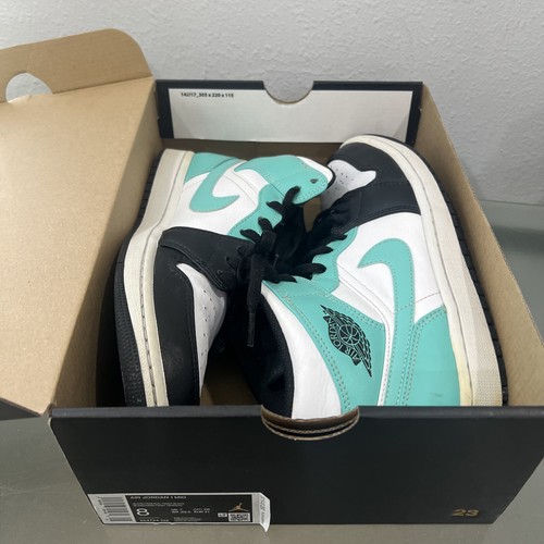 Air Jordan 1 Mid Größe 8 Herren weiß/tropisch Twist schwarz Nike Retro 554724-132 - Bild 12 von 12