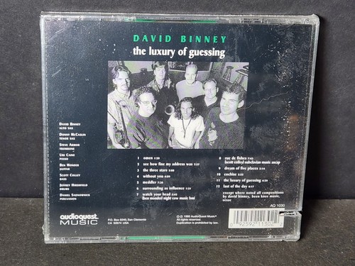 Luxury of Guessing by David Binney (CD, Feb-1995, Audioquest Records) - Picture 2 of 3
