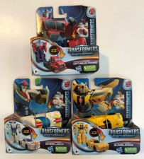 Transformers EarthSpark 1-Step Flip Changer Optimus Wheeljack Bumblebe Set Of 3