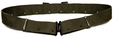 OD Pistol Belt cotton canvas w brass hardware adj 2in w x 30 to 52in each E5107