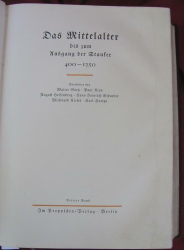 1932 ANTIQUE GERMAN BOOK WORLD HISTORY – MEDIEVAL GERMANY RARE - Picture 2 of 12
