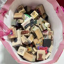 Huge LOT of Wood Rubber Stamps Many Different Brands REAL MUSGRAVE 7lbs