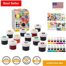 Versatile Icing Colors - Tint Fondant, Cake Batter, Royal Icing - 12-Count